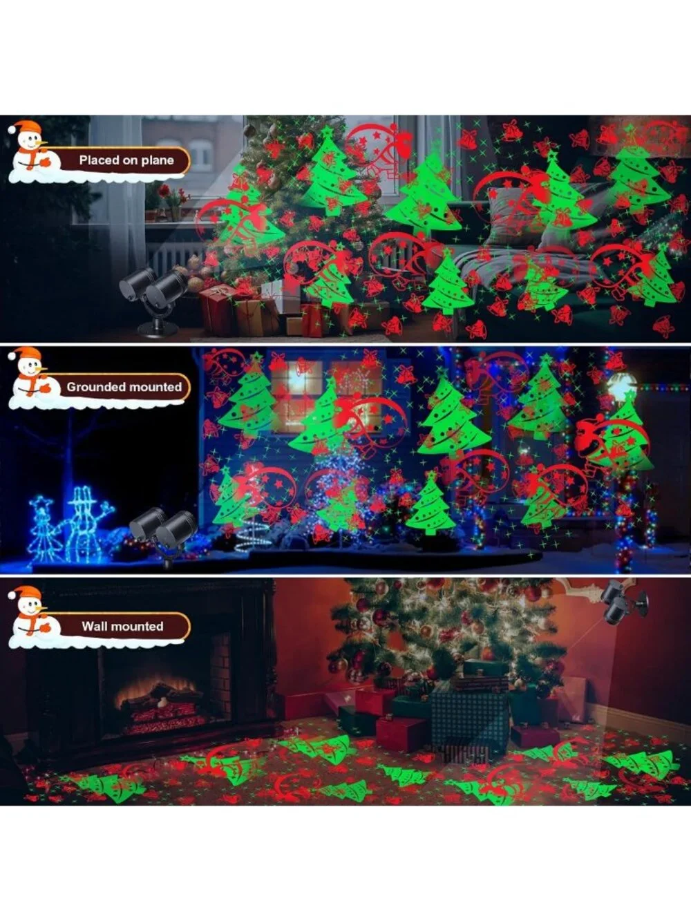 Dynamic Christmas Lights Projector with Timer - Holiday Decor for Indoor/Outdoor